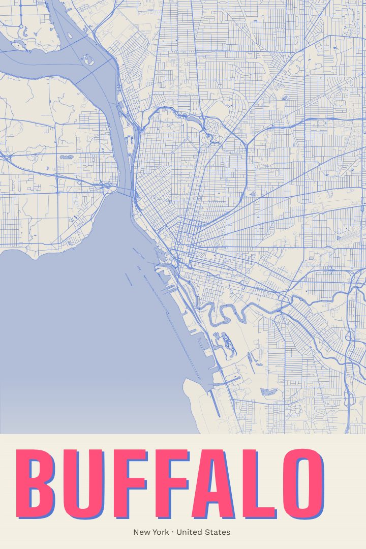 Buffalo map poster