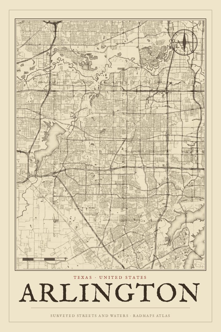 Arlington map poster
