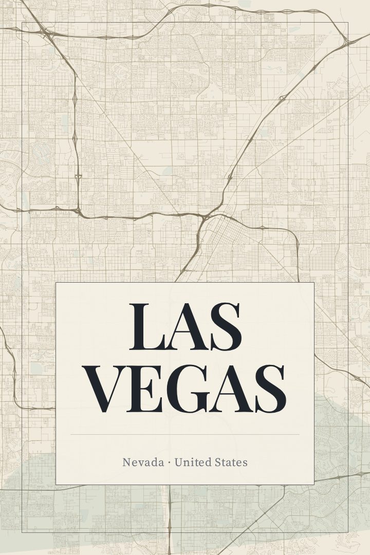 Las Vegas map poster