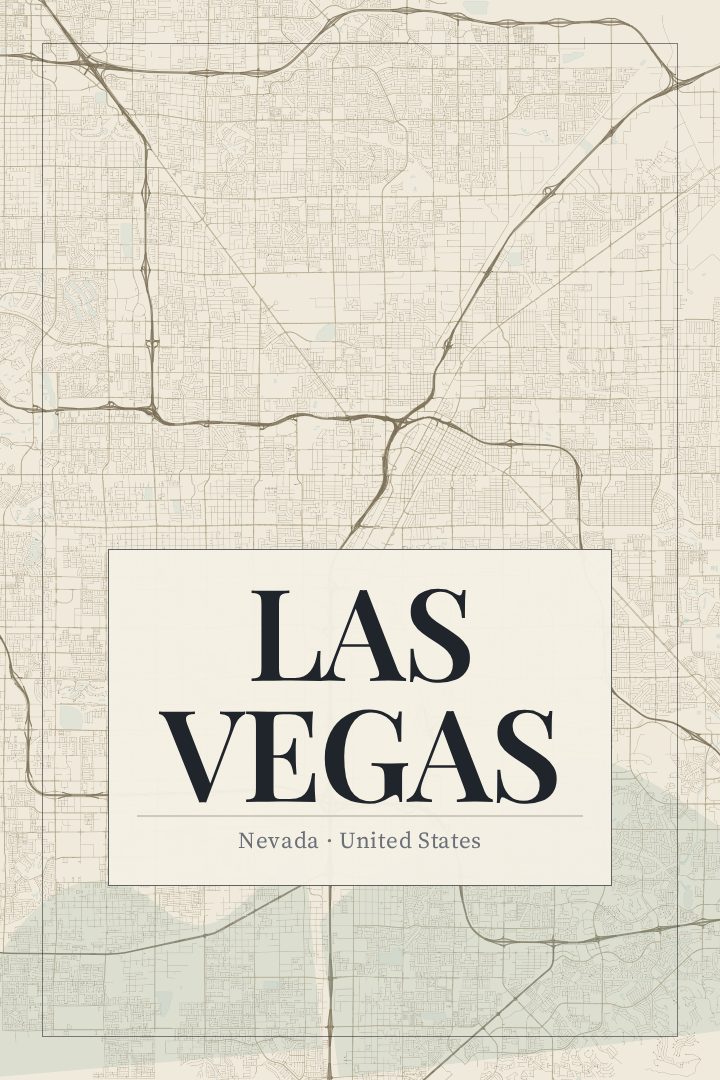 Las Vegas map poster