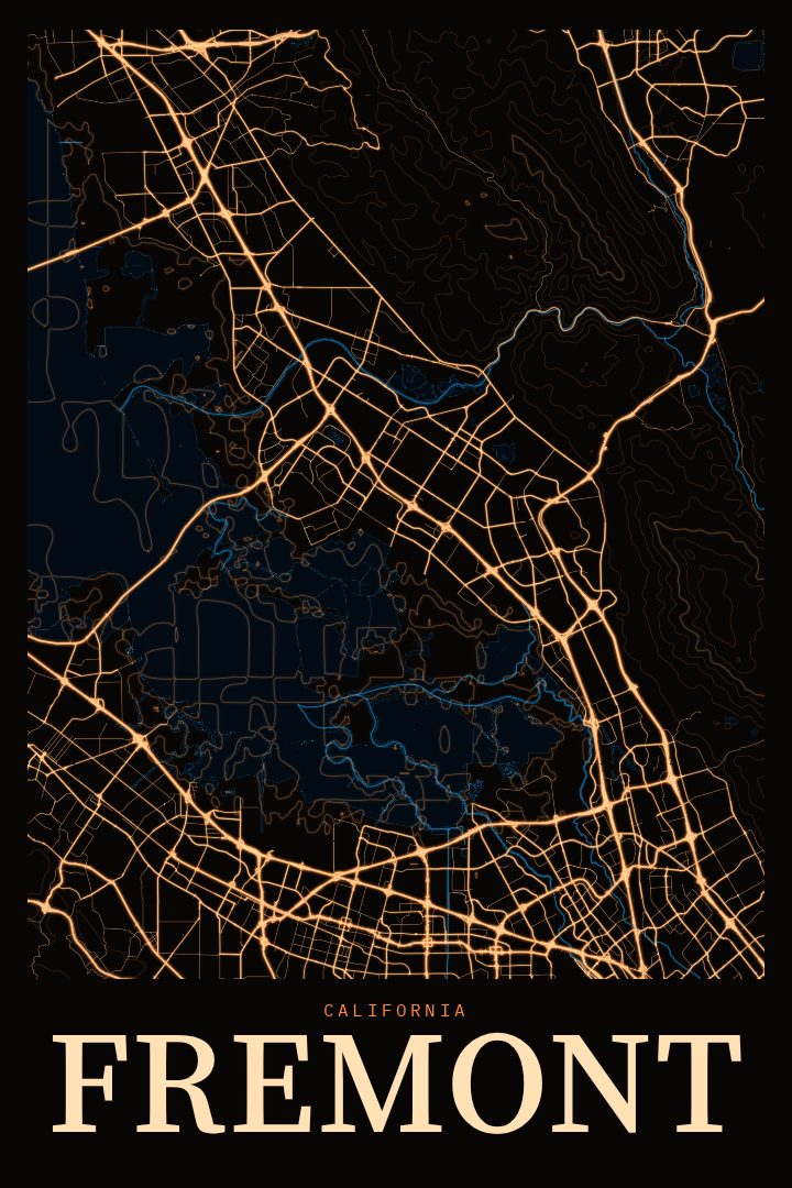 Fremont map poster