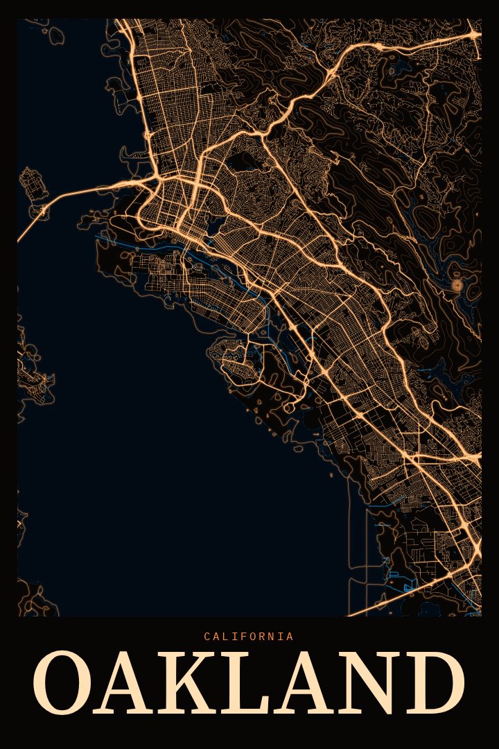 Oakland map poster