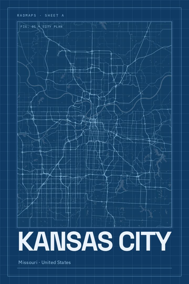Kansas City map poster