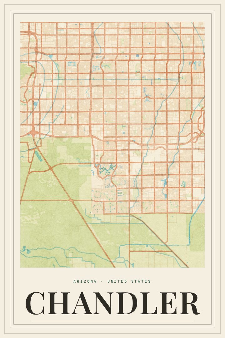 Chandler map poster