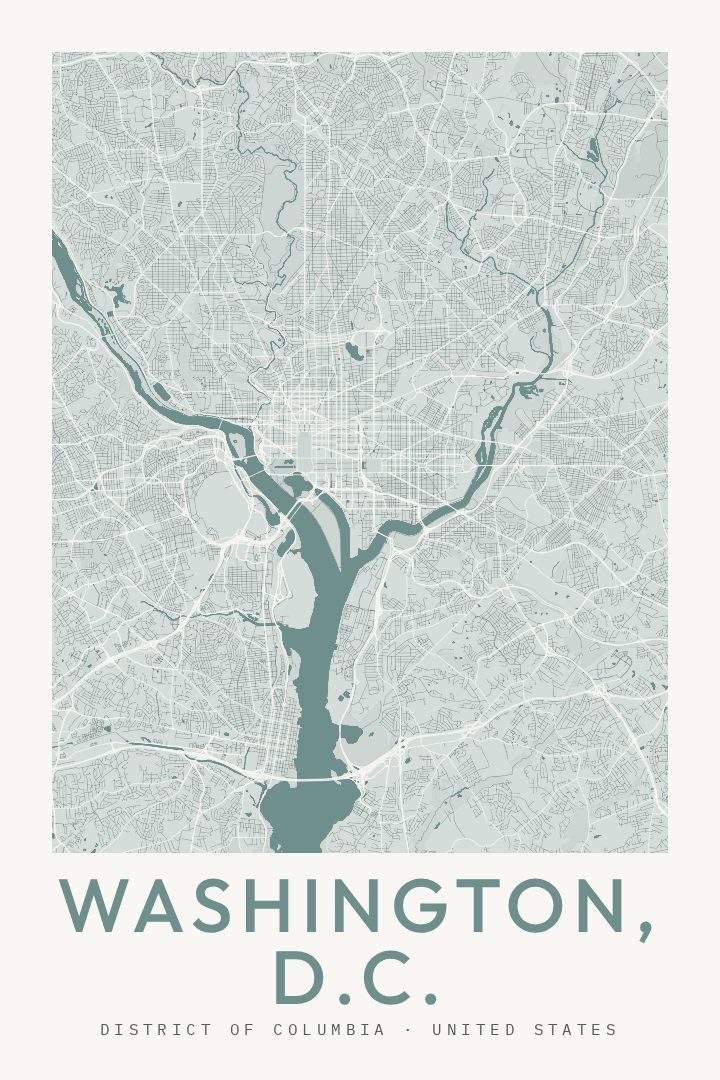 Washington, D.C. map poster