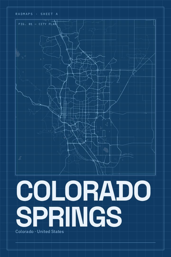 Colorado Springs map poster