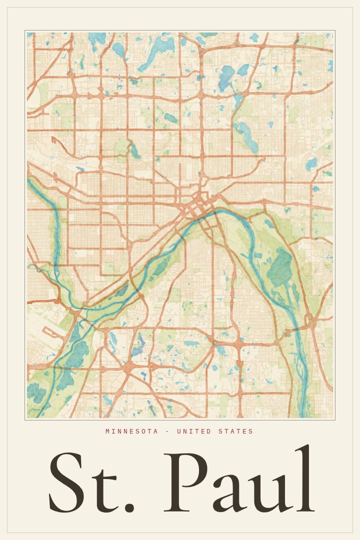 St. Paul map poster