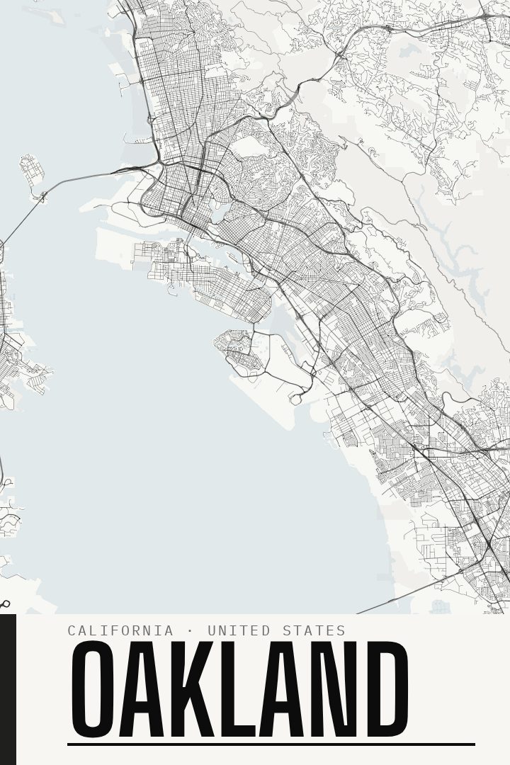 Oakland map poster