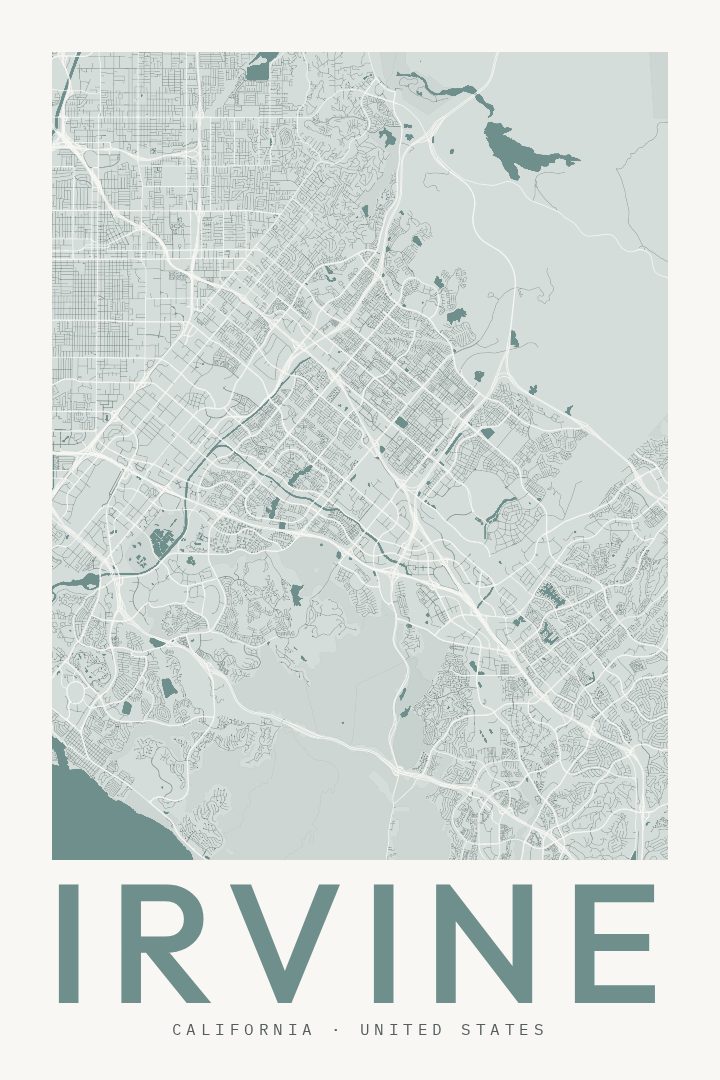 Irvine map poster