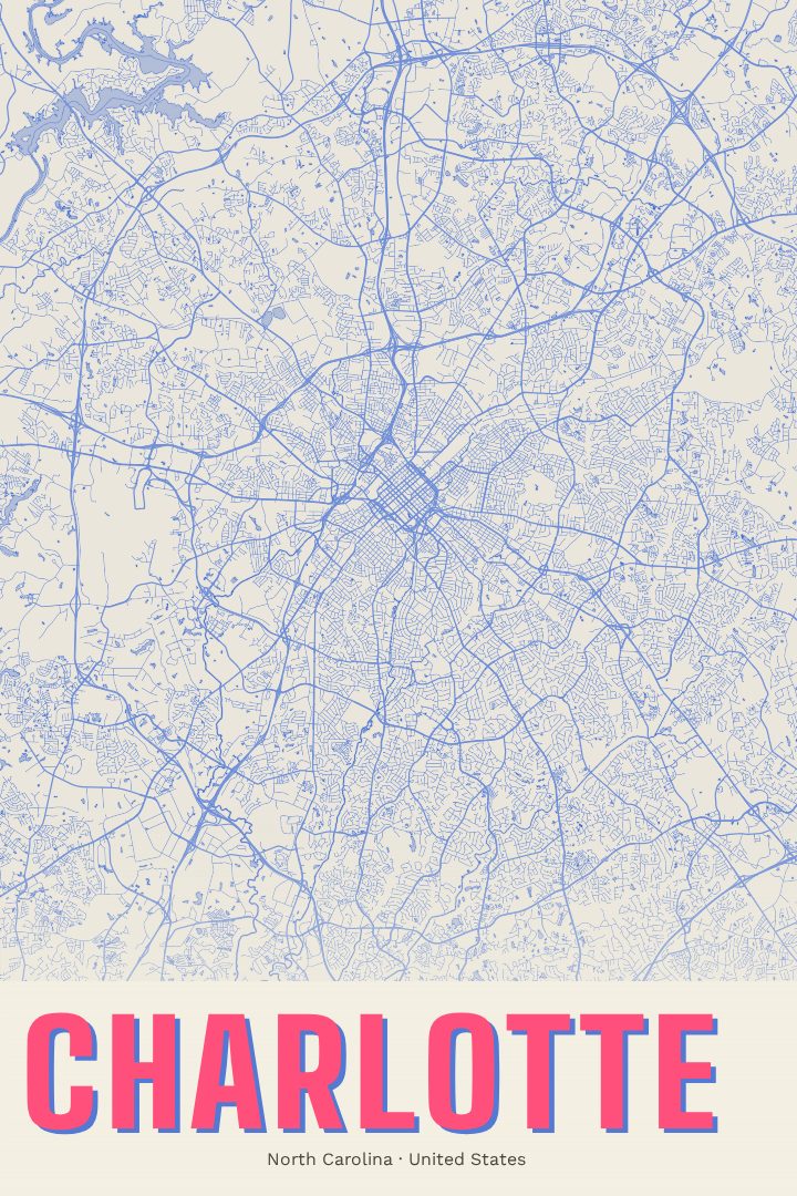 Charlotte map poster