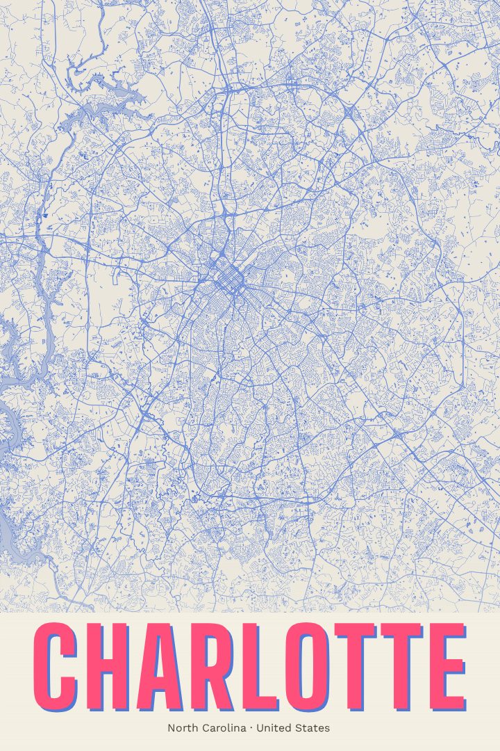 Charlotte map poster