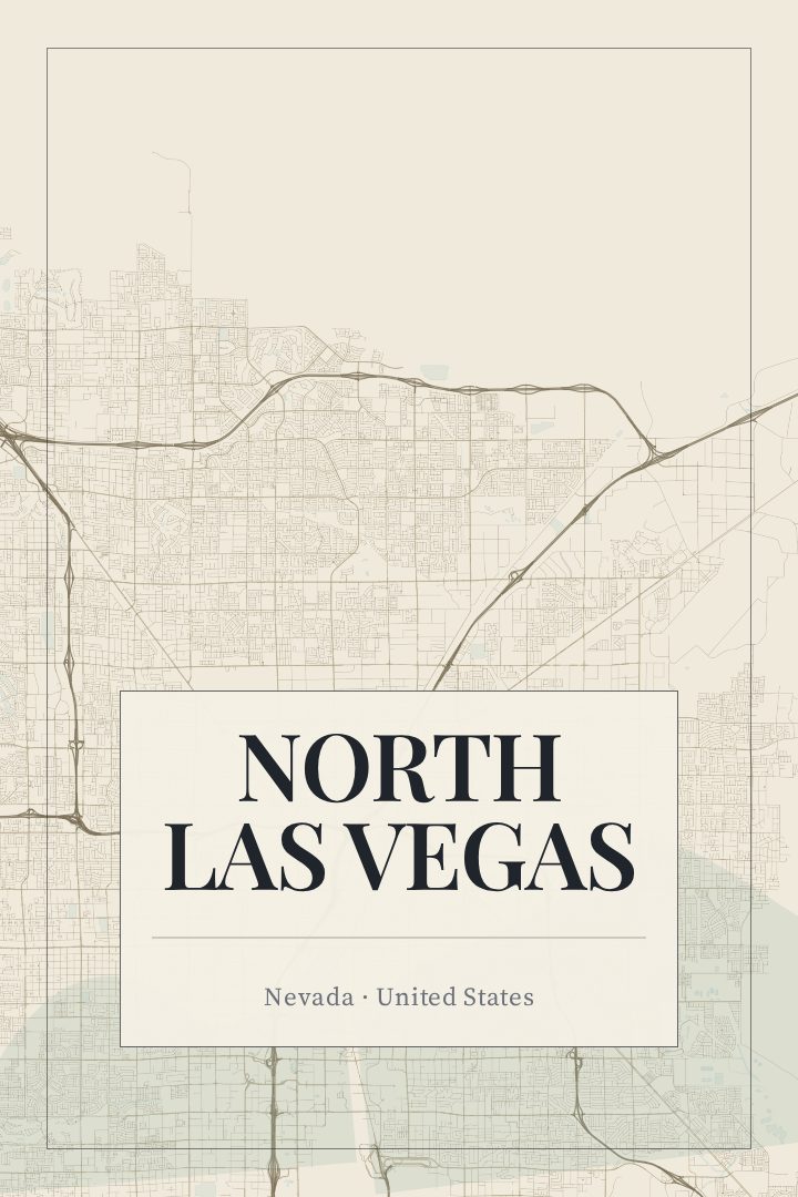North Las Vegas map poster