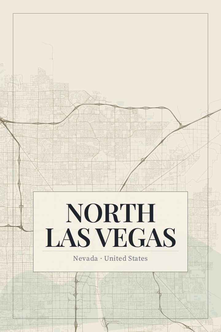 North Las Vegas map poster