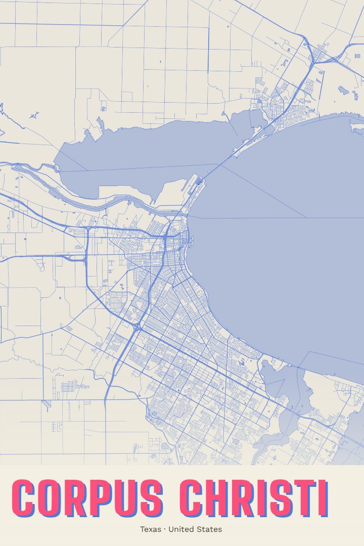 Corpus Christi map poster
