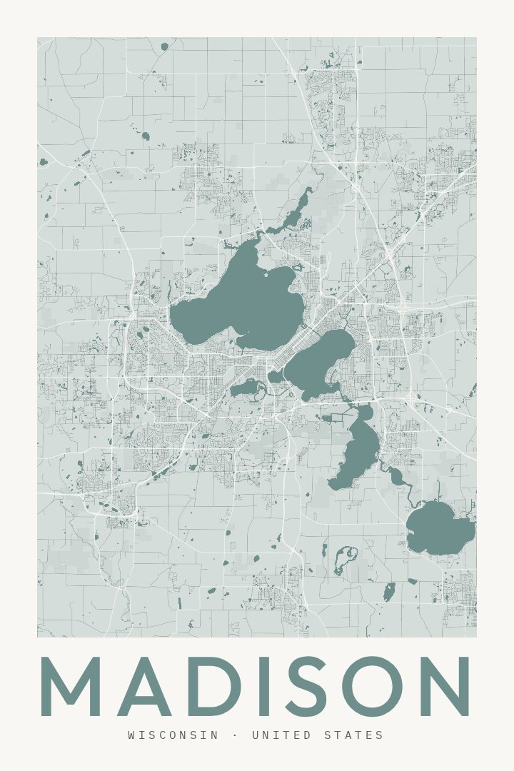 Madison map poster