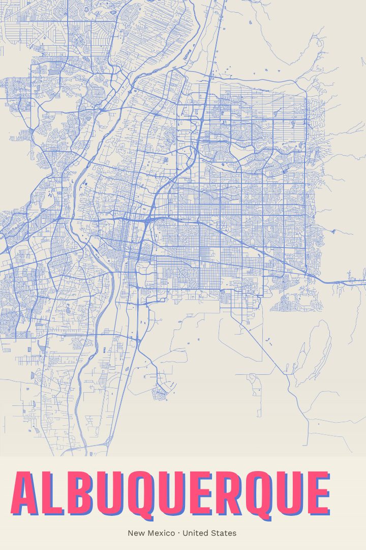Albuquerque map poster