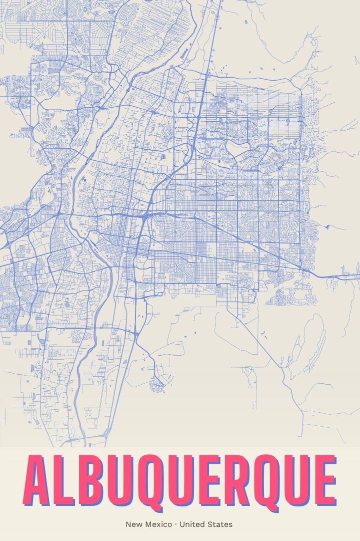 Albuquerque map poster