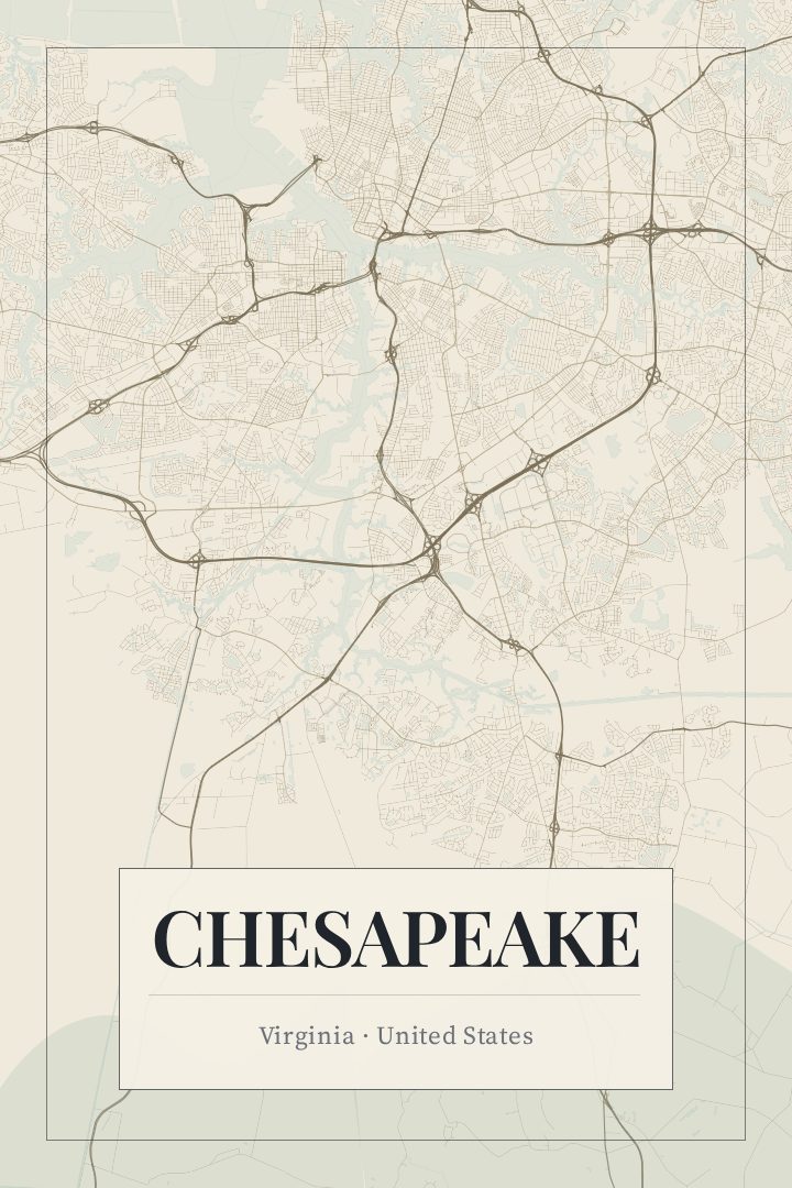 Chesapeake map poster