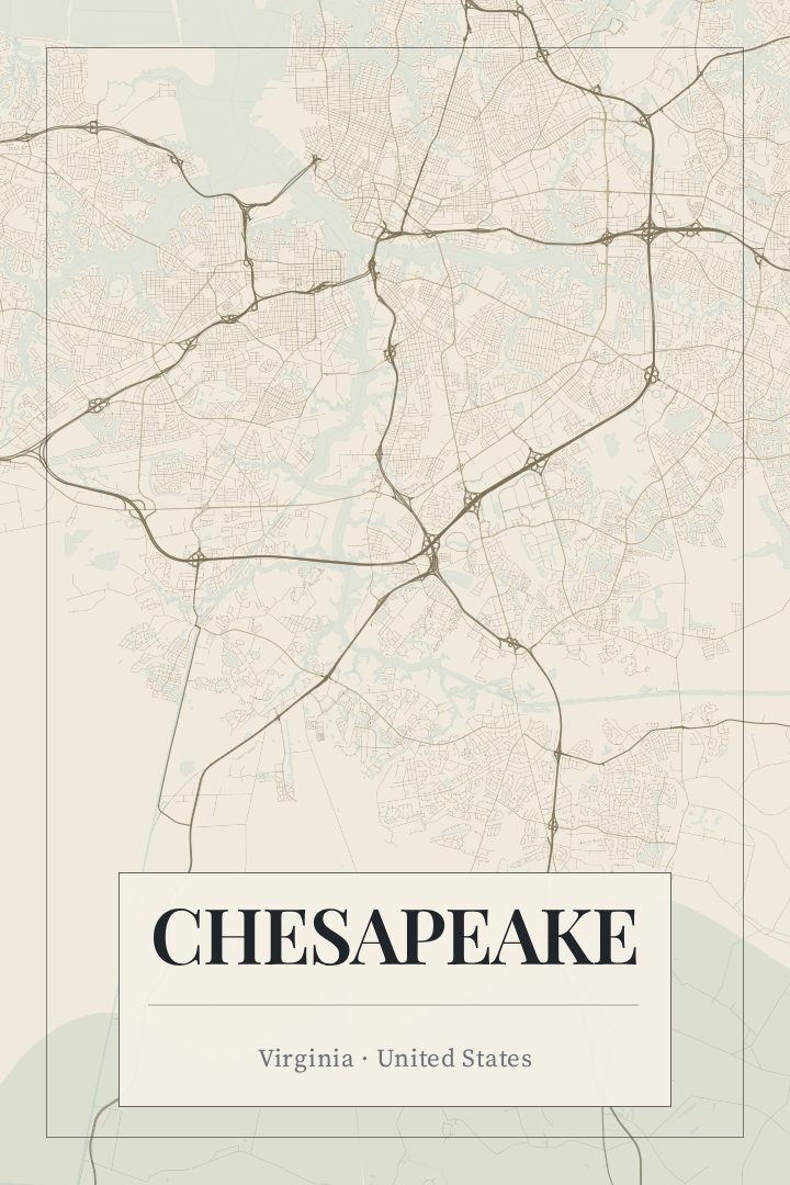 Chesapeake map poster