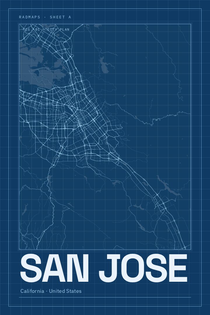 San Jose map poster