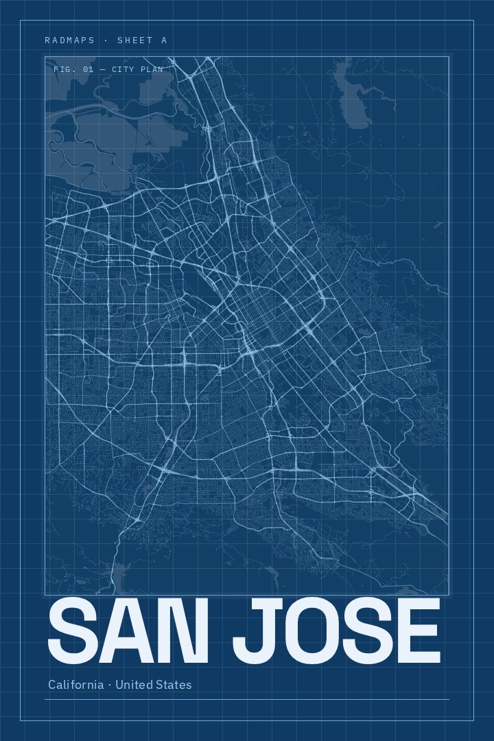 San Jose map poster
